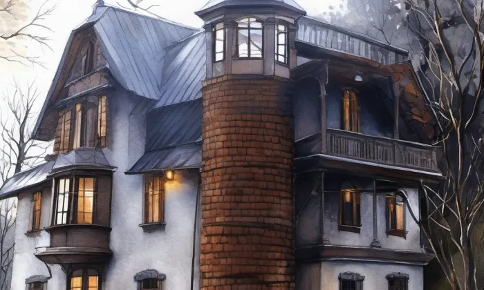 Vila na samotě Karlov – noc