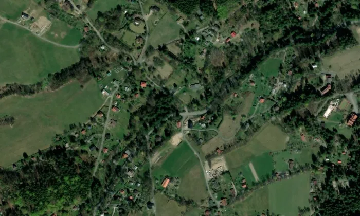Vila Otto Eislera – letecký pohled