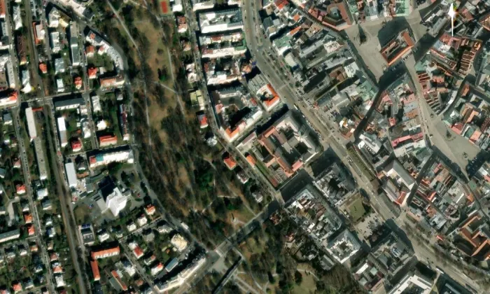 Vila Otto Zweiga – letecký pohled