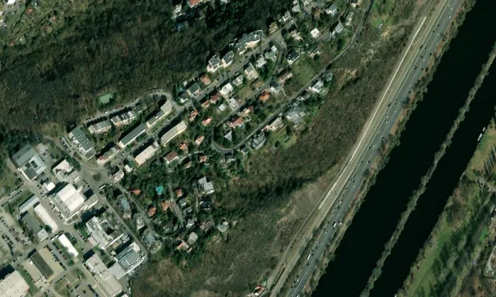 Vila Pavla Růžičky – letecký pohled