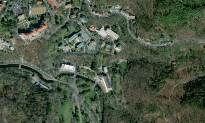 Vila Pupp – letecký pohled
