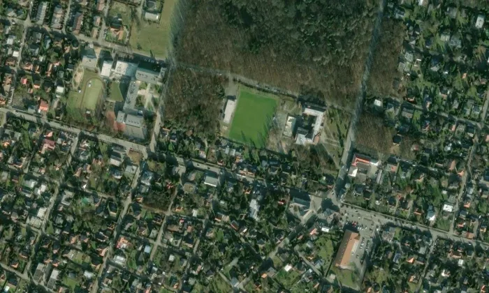 Vila Starokolínská čp. 59 – letecký pohled