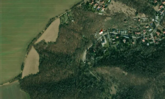 Vila Tiché údolí 124 – letecký pohled