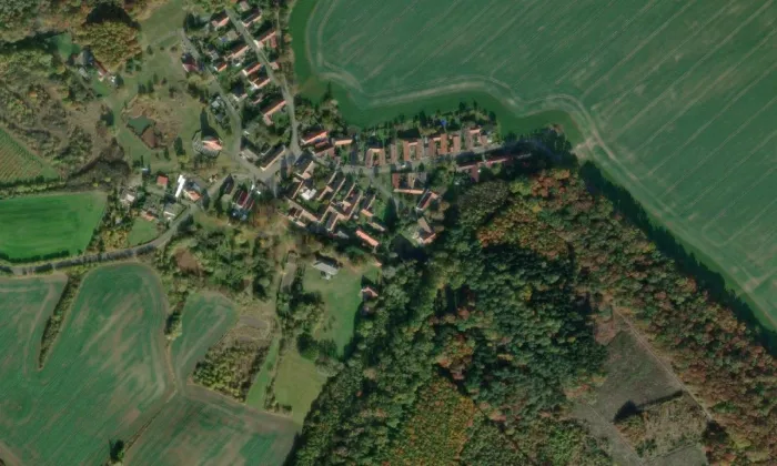 Vlkov nad Lesy – letecký pohled