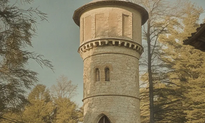 vodárenská věž v zámeckém parku Sychrov – historická rekonstrukce