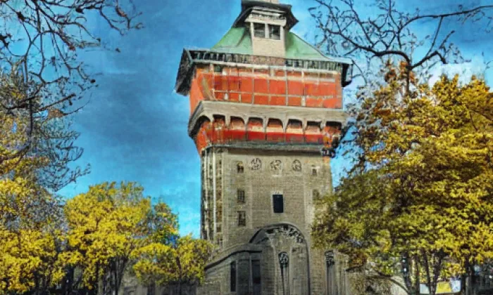 vodárenská věž v zámeckém parku Sychrov – zima