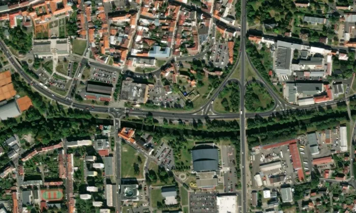 vodní hrad Lipý – letecký pohled