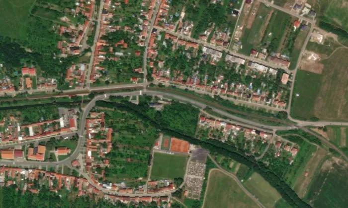 Vodní mlýn (Šumice) – letecký pohled