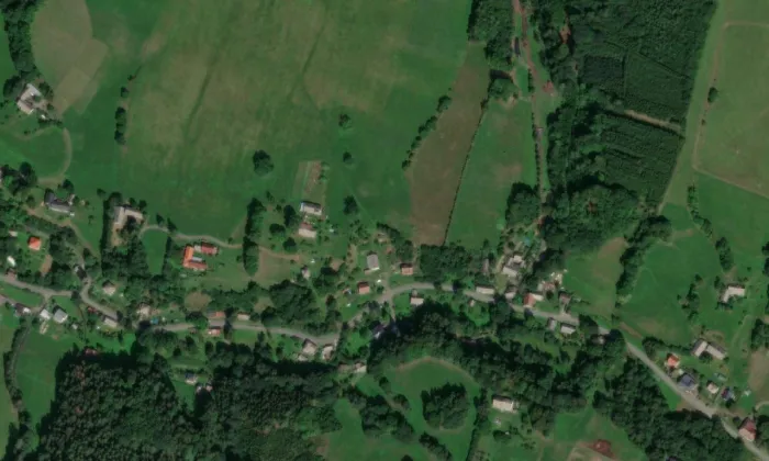 Vodní mlýn (Horní Heřmanice) – letecký pohled