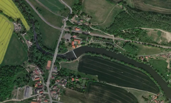 Vodní mlýn čp. 10 – letecký pohled