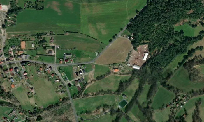 Vodní mlýn (Petrovice u Sušice) – letecký pohled