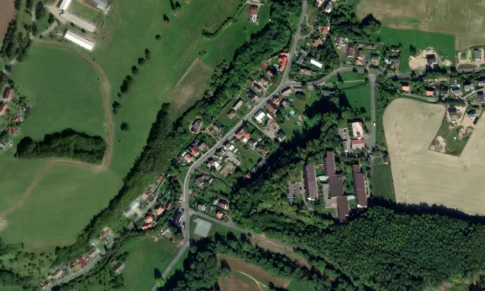 Vodní mlýn (Rychnov nad Kněžnou) – letecký pohled