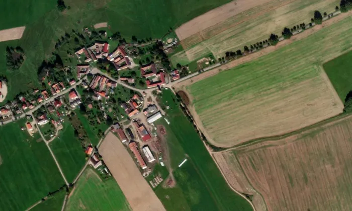 vodojem Něchov – letecký pohled