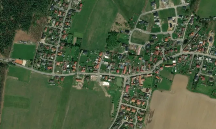 Vodojem v Mokrém – letecký pohled