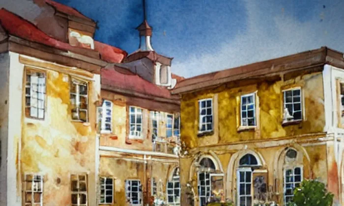 Vokšice – akvarel