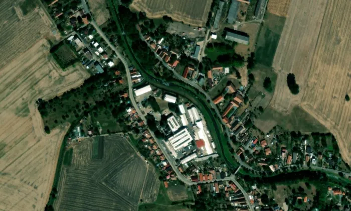 Vosáhlova vila – letecký pohled