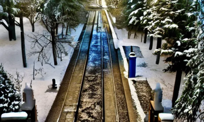 Vršovická drážní promenáda – winter