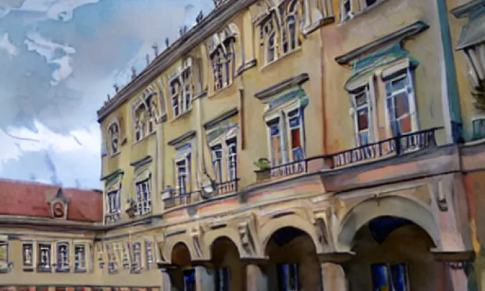 Vrbnovský palác – akvarel