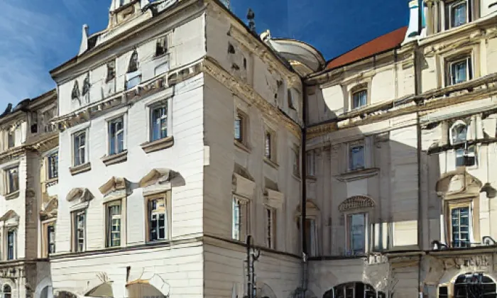 Vrtbovský palác – akvarel
