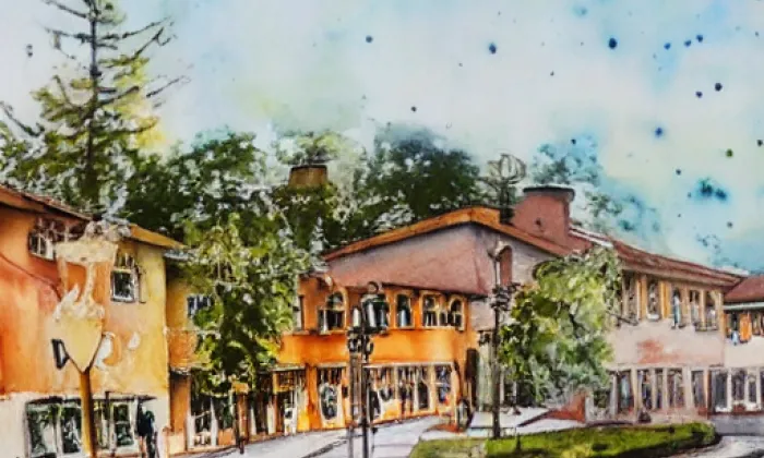 Vyšehrad (Vyšehrad) – akvarel