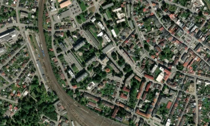 Vyskočilova vila – letecký pohled