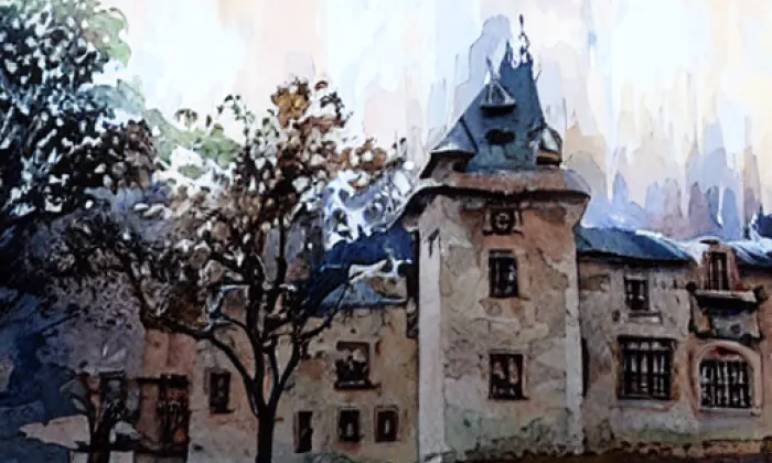 Vysoký Újezd – akvarel