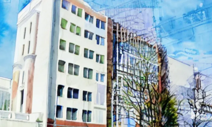 Vysoká škola technická a ekonomická v Českých Budějovicích – akvarel
