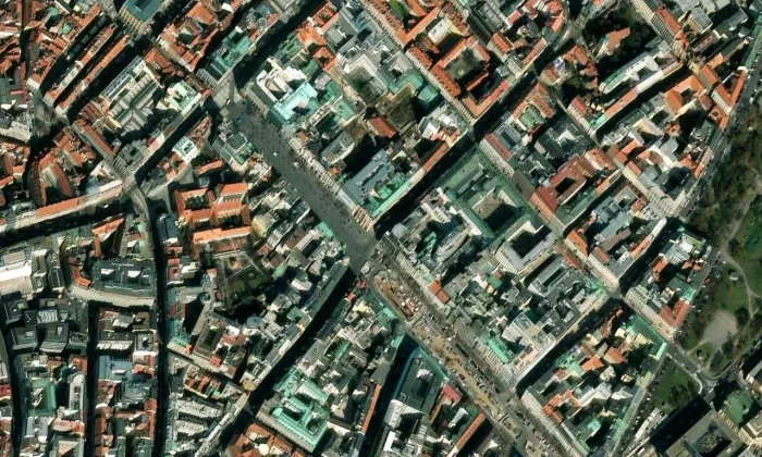 Wiehlův dům (Praha) – letecký pohled