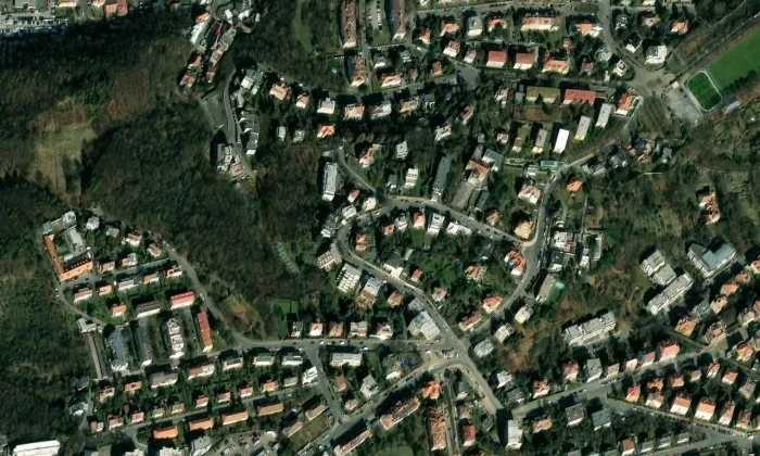Winternitzova vila – letecký pohled