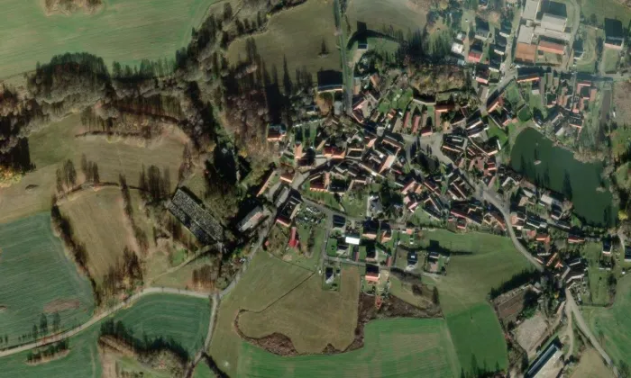 Záboří – letecký pohled