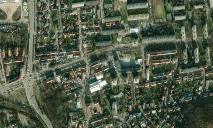 zájezdní hostinec v Hloubětíně – letecký pohled