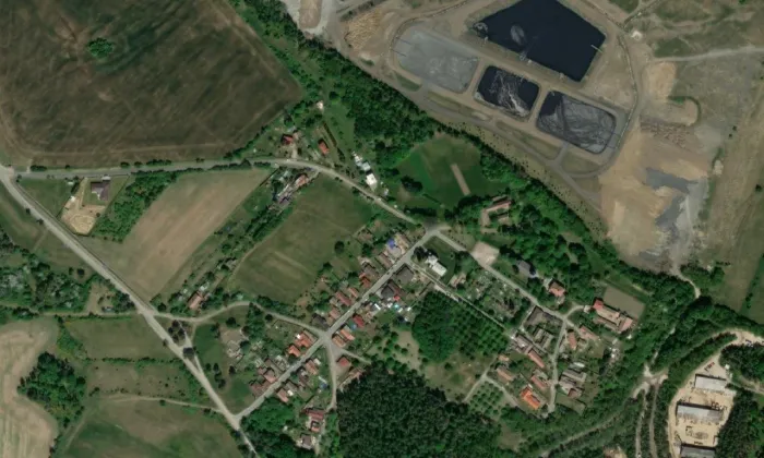 Základní škola (Hornická Čtvrť) – letecký pohled