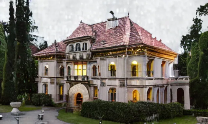 Zámeček Dolní Tošanovice – noc
