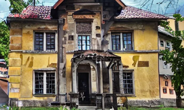 Zámeček Roželov – akvarel