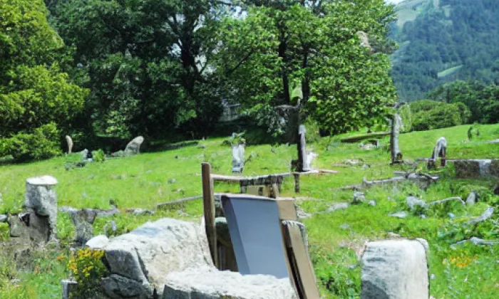 zámecký park ve Vrchotových Janovicích – noc