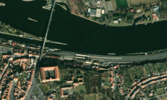 Zámecký pivovar (Roudnice nad Labem) – letecký pohled
