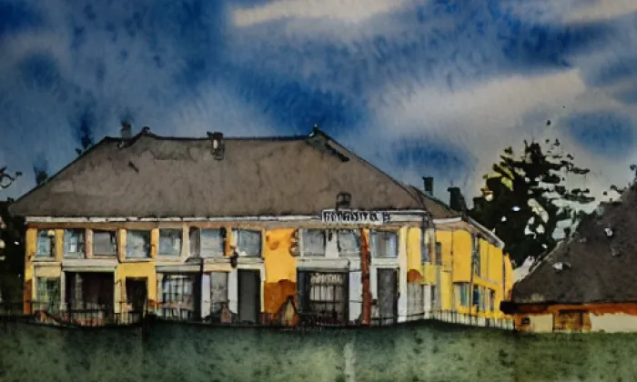 Zámek Čekanice – akvarel