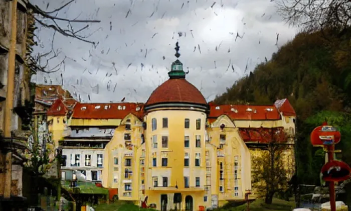 zámek Černovice – noc