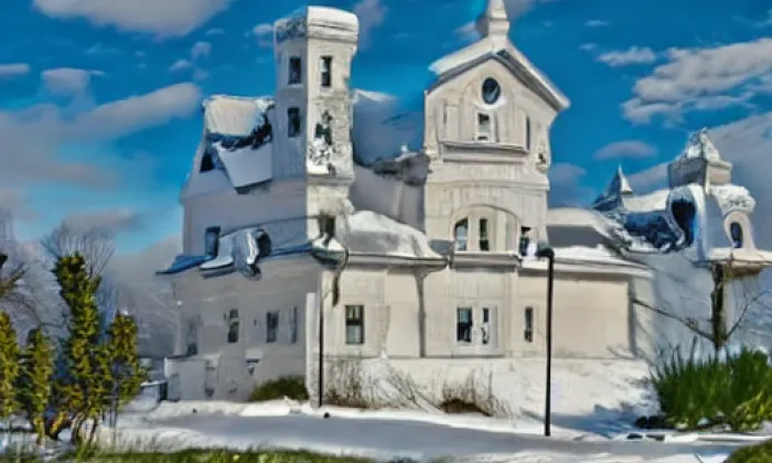 Zámek Široké Třebčice – winter