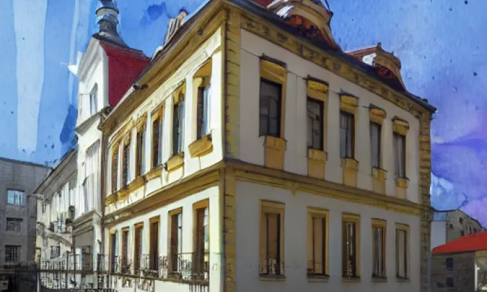 zámek Šlapanice – akvarel