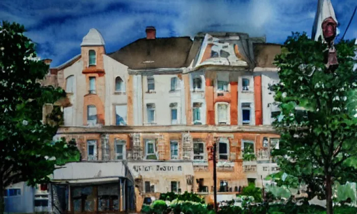 Zámek Bartošovice – akvarel