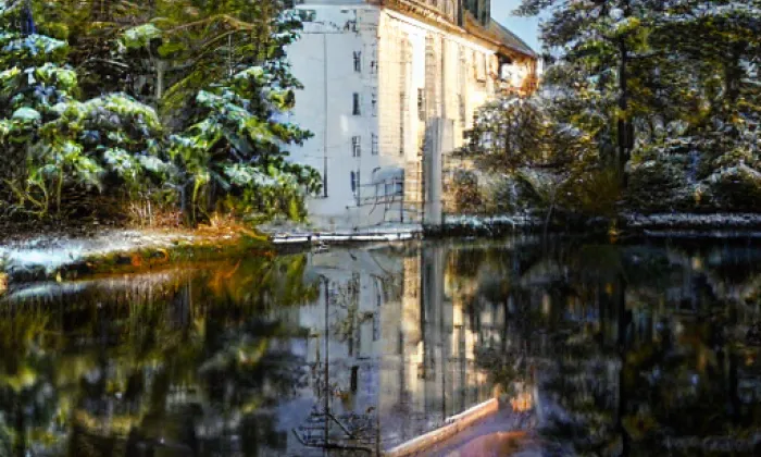 Zámek Chvalkovice – zima