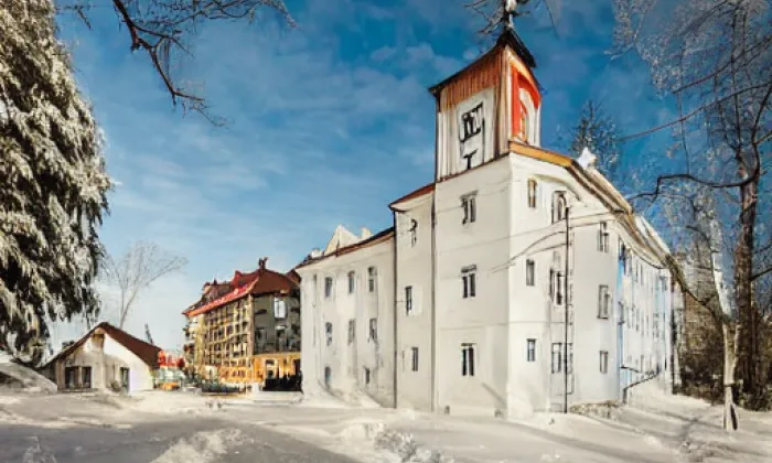 Zámek Dolní Břežany – winter