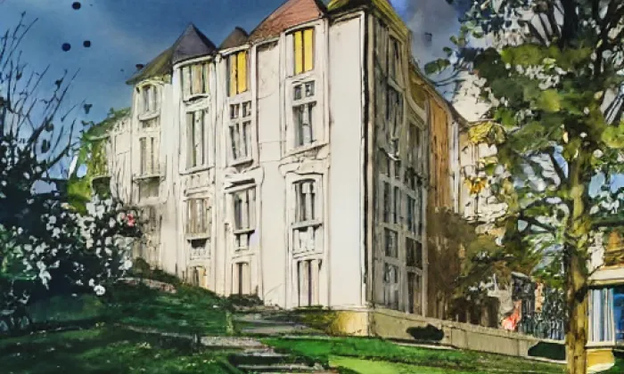 zámek Dolní Přím – akvarel