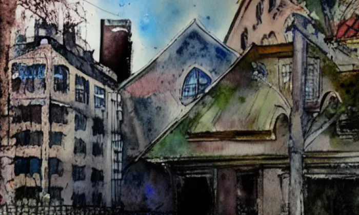 zámek Herálec – akvarel