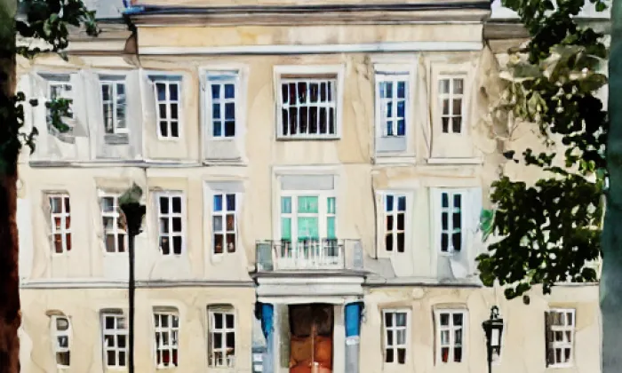 Zámek Hnojník – akvarel