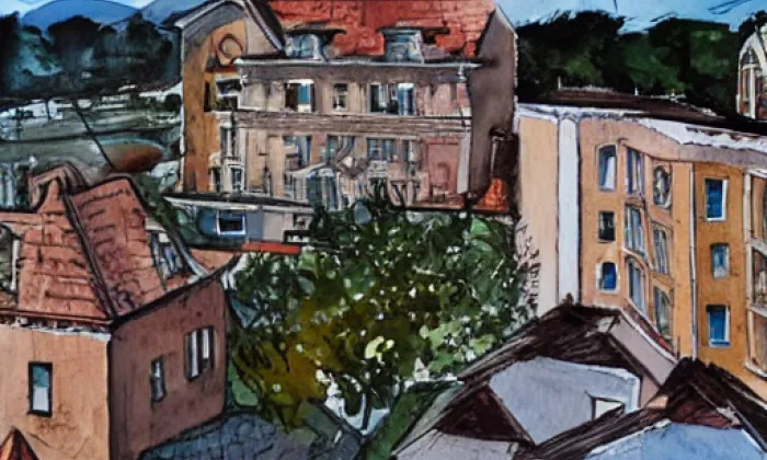 zámek Horšovský Týn – akvarel