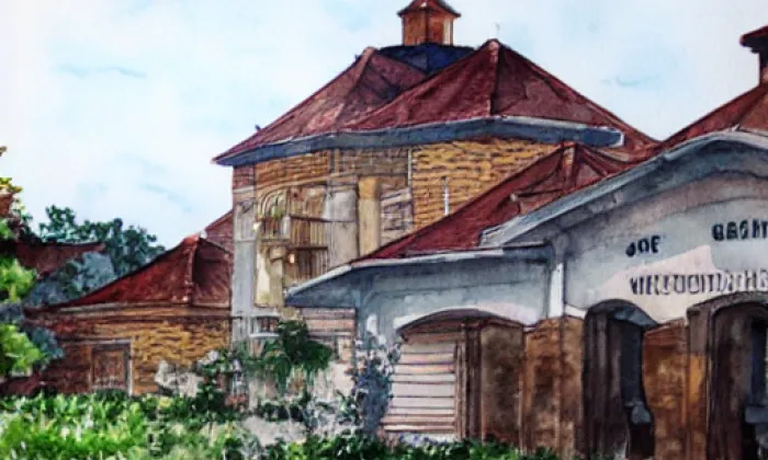 zámek Janov – akvarel
