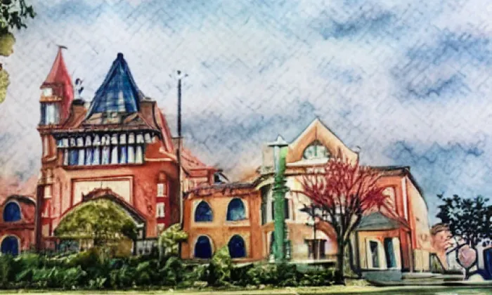 zámek Jaroměřice nad Rokytnou – akvarel