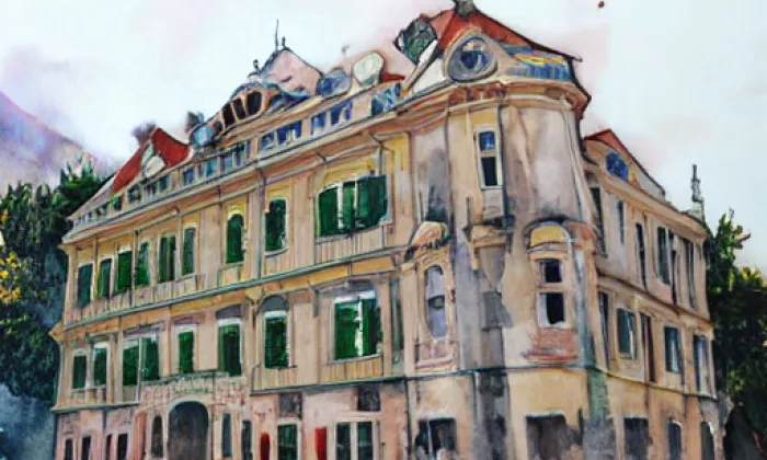 zámek Jemnice – akvarel